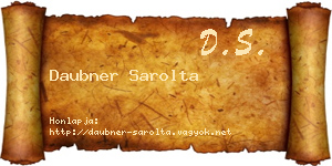 Daubner Sarolta névjegykártya